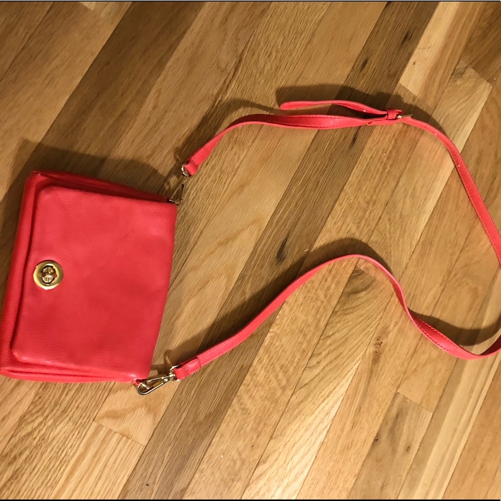 Coral Pink Crossbody Bag